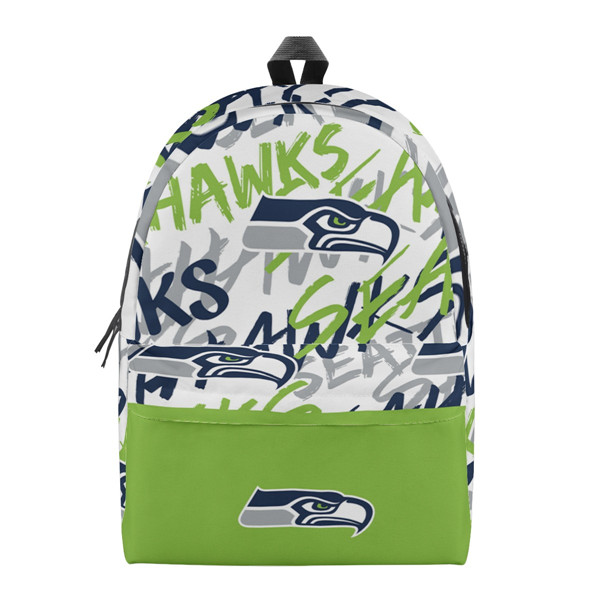 Seattle Seahawks All Over Print Polyester Backpack 001